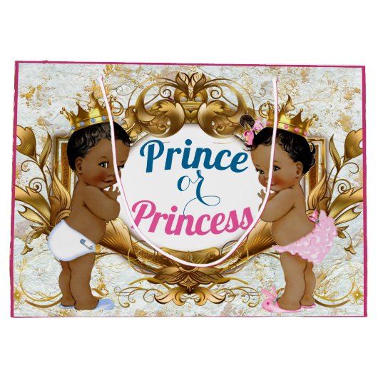 Afrikanischer Prinz oder Prinzessin, die Geschenkt Große Geschenktüte (Rückseite)
