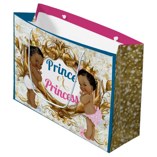 Afrikanischer Prinz oder Prinzessin, die Geschenkt Große Geschenktüte (Vorderseite Schrägansicht)