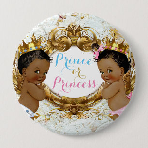 Afrikanischer Prinz oder Prinzessin Gender Reveal Button