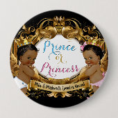 Afrikanischer Prinz oder Prinzessin Royal Gender R Button (Vorderseite)