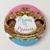 Afrikanischer Prinz oder Prinzessin Royal Gender R Button (Vorderseite)