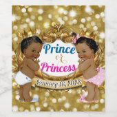 Afrikanischer Prinz oder Prinzessin Royal Gender R Weinetikett (Einzelnes Label)