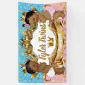 Afrikanischer Prinz/Prinzessin Rosa/Blau/Gold-Spar Banner (Vertikal)