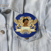 Afrikanischer Prinz Royal Birthday/Babyparty-Knopf Button (Beispiel)