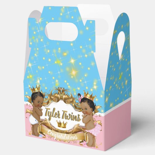 Afrikanischer Prinzessin oder Prinzessin mit Gold- Geschenkschachtel (Geöffnet)