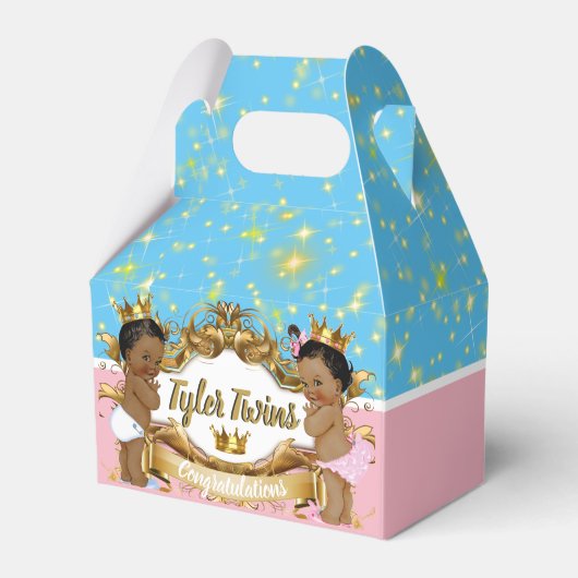 Afrikanischer Prinzessin oder Prinzessin mit Gold- Geschenkschachtel (Vorderseite)