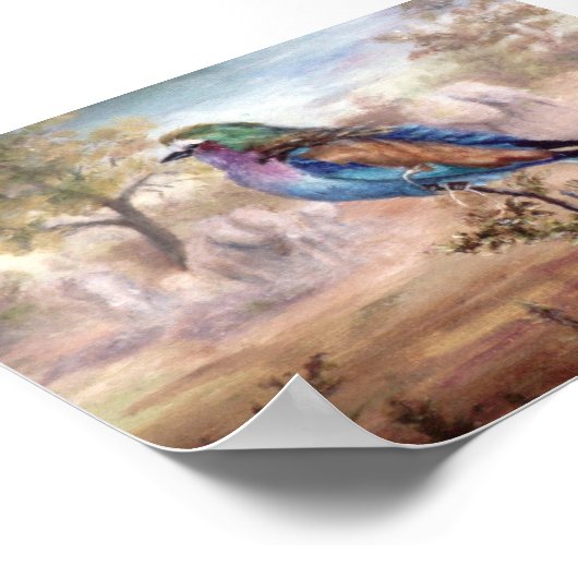 Afrikanischer Roller Poster (Ecke)