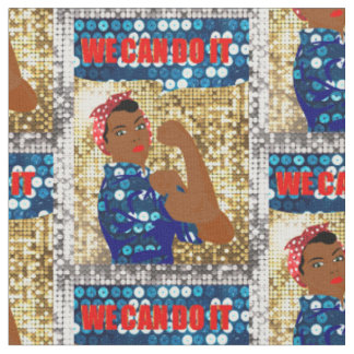 afrikanischer Rosie the Riveter Stoff
