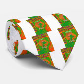 Afrikanischer Roter Golden Green Rasta Giraffa Col Krawatte (Gerollt)