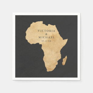 Afrikanischer Safari-Boho-Blumenmonogramm Serviette