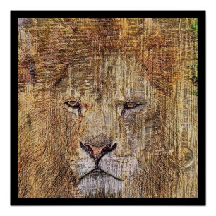 Afrikanischer Safari-Tier-Wildtiere Poster