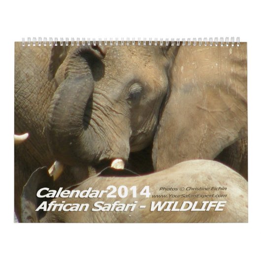 Afrikanischer Safari WILD LEBENDE TIERE Kalender (Titelbild)