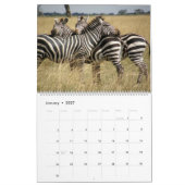 Afrikanischer Safari WILD LEBENDE TIERE Kalender (Jan 2027)
