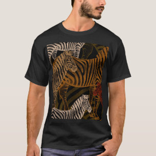 Afrikanischer Safari: Zebrastreifen Vintage-Design T-Shirt