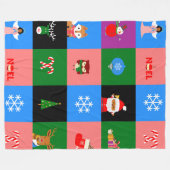 Afrikanischer Santa-Claus-Farbblockdecke Fleecedecke (Vorderseite (Horizontal))
