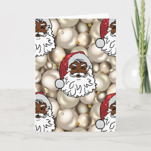 afrikanischer Santa-Claus Feiertagskarte