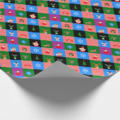 afrikanischer Santa-Claus Geschenkpapier (Ecke)