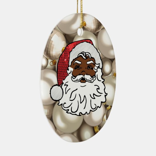 afrikanischer Santa-Claus Keramikornament (Rechts)