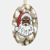 afrikanischer Santa-Claus Keramikornament (Links)
