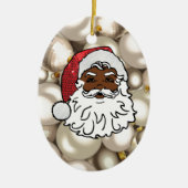 afrikanischer Santa-Claus Keramikornament (Vorne)