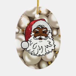 afrikanischer Santa-Claus Keramikornament