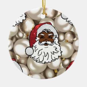 afrikanischer Santa-Claus Keramikornament