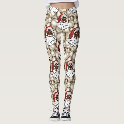 afrikanischer Santa-Claus Leggings (Vorderseite)