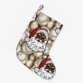 afrikanischer Santa-Claus Weihnachten-Strumpf Kleiner Weihnachtsstrumpf (Vorderansicht (hängend))