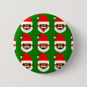 Afrikanischer Santa Emoji Emoticons Button