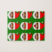 Afrikanischer Santa Emoji Emoticons Puzzle (Horizontal)
