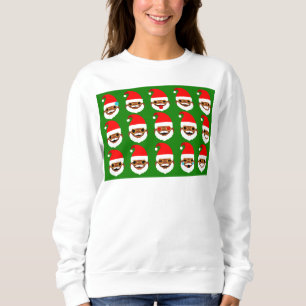 afrikanischer Santa-Emoji-Emoticons Sweatshirt