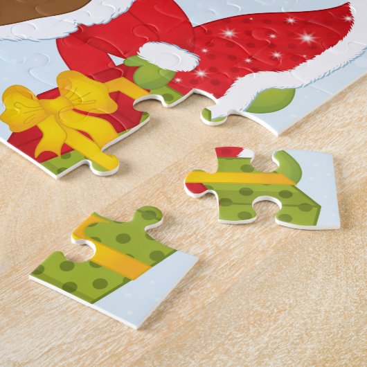 Afrikanischer Santa mit kleinen Mädchen Puzzle (Seite)