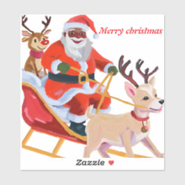 Afrikanischer Santa und Freunde Aufkleber