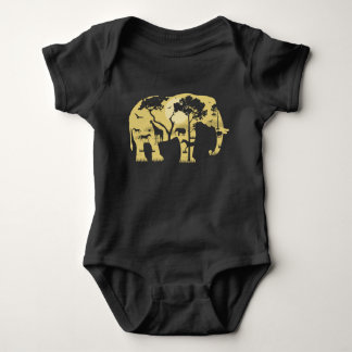 Afrikanischer Savanne-Elefant Akazienbaum Sonnenun Baby Strampler
