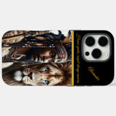 Afrikanischer Savanne-Krieger in der Nacht Case-Mate iPhone Hülle (Rückseite (Horizontal))