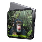 Afrikanischer Schimpanse und Jungle Wildlife - Lap Laptopschutzhülle (Vorderseite Links)