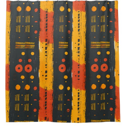 Afrikanischer Schmuckstoff Duschvorhang (Vorderseite)