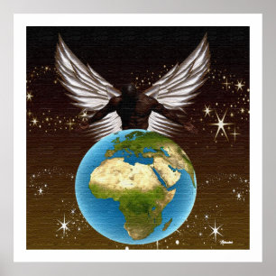 Afrikanischer Schutzengel Poster