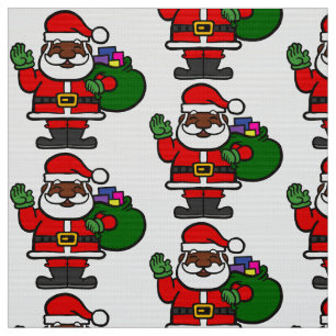 afrikanischer schwarzer Santa-Claus xmas Stoff