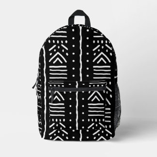 Afrikanischer schwarzer Schlammstoff-Rucksack - Bo Bedruckter Rucksack