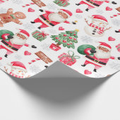 Afrikanischer Schwarzer Weihnachtsmann Geschenkpapier (Ecke)