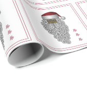 Afrikanischer Schwarzer Weihnachtsmann Geschenkpapier (Rolleneckpunkt)