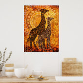 Afrikanischer Sommer Poster (Küche)