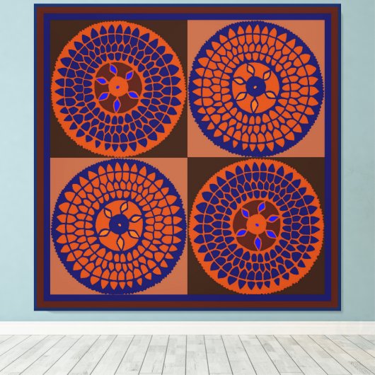 Afrikanischer Sonnenblumenkorb Leinwanddruck (Insitu (Holzboden))