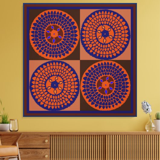 Afrikanischer Sonnenblumenkorb Leinwanddruck (Insitu (Wohnzimmer))