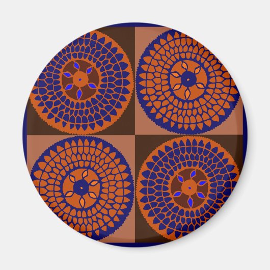 Afrikanischer Sonnenblumenkorb Magnet (Vorne)