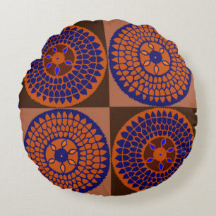 Afrikanischer Sonnenblumenkorb Rundes Kissen
