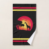 Afrikanischer Sonnenuntergang Badhandtuch Set (Handtuch)
