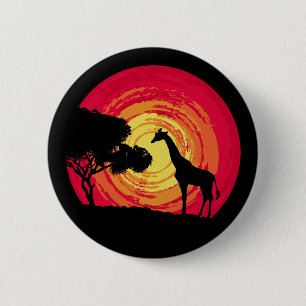 Afrikanischer Sonnenuntergang Button