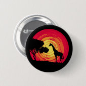 Afrikanischer Sonnenuntergang Button (Vorne & Hinten)